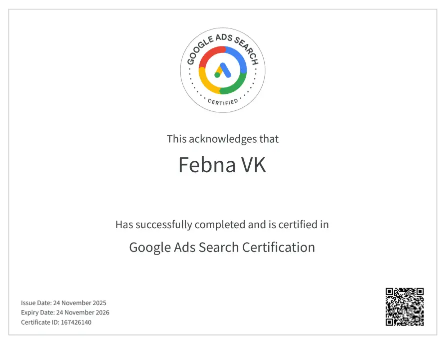 Certificate of best digital marketer in Abu Dhabi