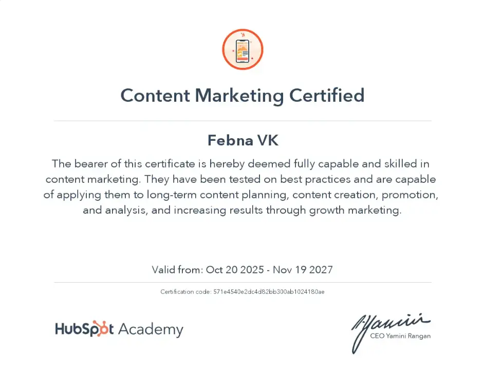 febna vk, digital marketing expert in Abu Dhabi, Febna VK